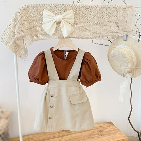 Promotion!Toddler Girls Floral Jumpsuit+Strap Skirt Clothes Set Ruffle Bubble Sleeve T-shirt With Suspender Skirt
Promotion!Toddler Girls Floral Jumpsuit+Strap Skirt Clothes Set Ruffle Bubble Sleeve T-shirt With Suspender Skirt