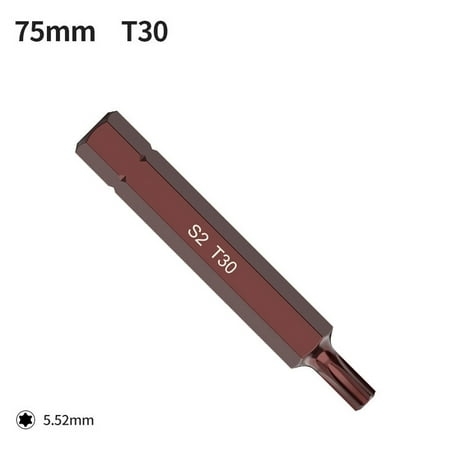 Long lasting 75mm Hex Shank Electric Screwdriver Bits T20/25/30/40/45/50/55
Long lasting 75mm Hex Shank Electric Screwdriver Bits T20/25/30/40/45/50/55