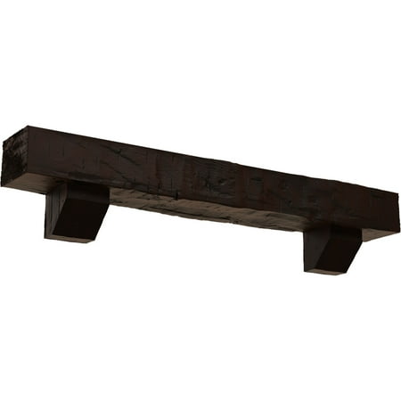 Ekena Millwork 6 H x 6 D x 72 W Hand Hewn Faux Wood Fireplace Mantel Kit with Ashford Corbels Premium Hickory
Ekena Millwork 6 H x 6 D x 72 W Hand Hewn Faux Wood Fireplace Mantel Kit with Ashford Corbels Premium Hickory