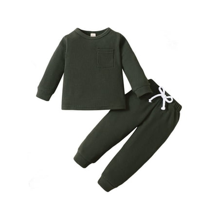 Sunisery Kids Baby Boys Girls Bodysuit Romper Tops Solid Pants Trousers Autumn Long Sleeve Clothes Set Army Green 2-3 Years
Sunisery Kids Baby Boys Girls Bodysuit Romper Tops Solid Pants Trousers Autumn Long Sleeve Clothes Set Army Green 2-3 Years