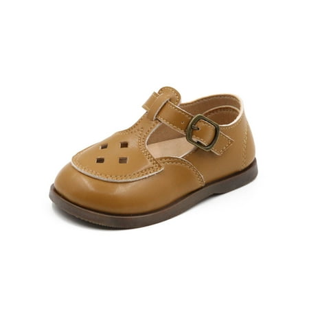 Avamo Girls Leather Shoe Hollow Out Flats Ankle Strap Dress Shoes Children Mary Jane Kids Anti-Slip T-Strap Brown 7C
Avamo Girls Leather Shoe Hollow Out Flats Ankle Strap Dress Shoes Children Mary Jane Kids Anti-Slip T-Strap Brown 7C