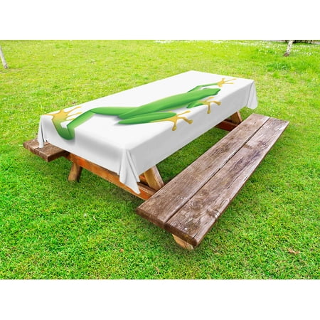 Animal Outdoor Tablecloth Illustration of a Frog from Behind Little Paws Tropic Nature Wildlife Modern Decorative Washable Fabric Picnic Tablecloth 58 X 104 Inches Green White Yellow by Ambesonne
Animal Outdoor Tablecloth Illustration of a Frog from Behind Little Paws Tropic Nature Wildlife Modern Decorative Washable Fabric Picnic Tablecloth 58 X 104 Inches Green White Yellow by Ambesonne
