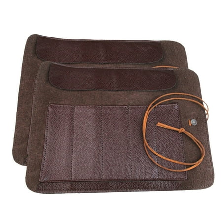 Homemaxs 2 Pcs Seal Cutting Tools Knives Roll Up Bag Carving Pocket Knives Leather Bag Multi-pockets Storage Organizer (Brown)
Homemaxs 2 Pcs Seal Cutting Tools Knives Roll Up Bag Carving Pocket Knives Leather Bag Multi-pockets Storage Organizer (Brown)