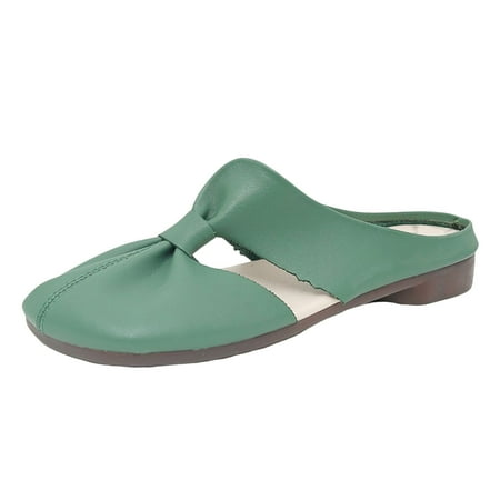 TUOBARR Summer Slippers for Women New Summer Flat Shoes Casual Baotou Women s Sandals Breathable Slippers Green
TUOBARR Summer Slippers for Women New Summer Flat Shoes Casual Baotou Women s Sandals Breathable Slippers Green