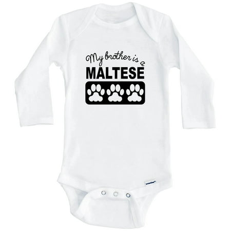 My Brother Is A Maltese One Piece Baby Bodysuit One Piece Baby Bodysuit (Long Sleeve) 0-3 Months White
My Brother Is A Maltese One Piece Baby Bodysuit One Piece Baby Bodysuit (Long Sleeve) 0-3 Months White