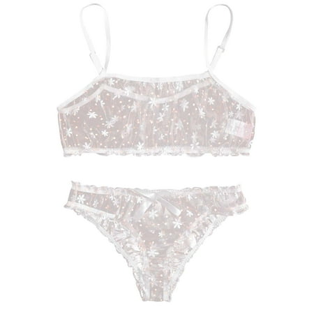 BIZIZA Babydoll Mesh Lingerie Set for Women Sexy Floral Lingerie See Through Teddy Bra and Panty Sets White L
BIZIZA Babydoll Mesh Lingerie Set for Women Sexy Floral Lingerie See Through Teddy Bra and Panty Sets White L
