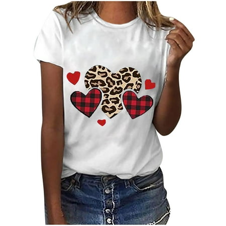 Shirts for Women Womens Tops Dressy Casual Women s Shirt Tees Funny Lovely Short Sleeve Fall T Shirt Hearth Love Shirt Gift Tops Blouse Gift for Couples Off The Shoulder Tops for Women
Shirts for Women Womens Tops Dressy Casual Women s Shirt Tees Funny Lovely Short Sleeve Fall T Shirt Hearth Love Shirt Gift Tops Blouse Gift for Couples Off The Shoulder Tops for Women