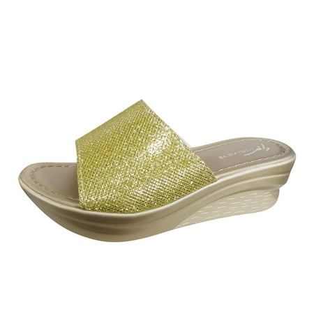 LIANGP Women s Heel Shoes Summer Womens Fashion Wedges Open Toe Thick Soled Roman Slippers Sandals Ladies Shoes Gold Size 8.5
LIANGP Women s Heel Shoes Summer Womens Fashion Wedges Open Toe Thick Soled Roman Slippers Sandals Ladies Shoes Gold Size 8.5