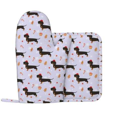 Purple Dachshund Dog Puppy Candy Oven Mitts and Pot Holders Sets with 1 Non-Slip Left Silicone Oven Mitts and 1 Heatproof Insulated Hot Pads for Kitchen Use in Cooking Baking Grilling
Purple Dachshund Dog Puppy Candy Oven Mitts and Pot Holders Sets with 1 Non-Slip Left Silicone Oven Mitts and 1 Heatproof Insulated Hot Pads for Kitchen Use in Cooking Baking Grilling