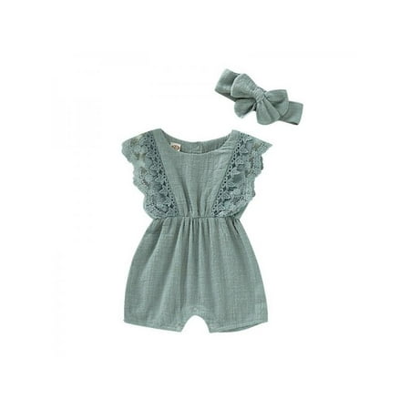 Ame Summer Newborn Girls Rompers Set Flare Sleeve Solid Print Lace Design Bodysuit Jumpsuit With Headband S-XL
Ame Summer Newborn Girls Rompers Set Flare Sleeve Solid Print Lace Design Bodysuit Jumpsuit With Headband S-XL