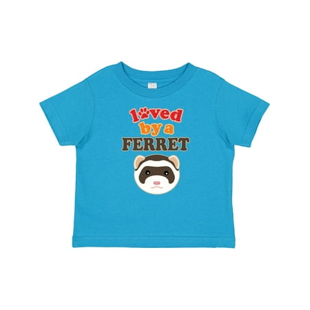 Inktastic Loved by a Ferret Gift Baby Boy or Baby Girl T-Shirt