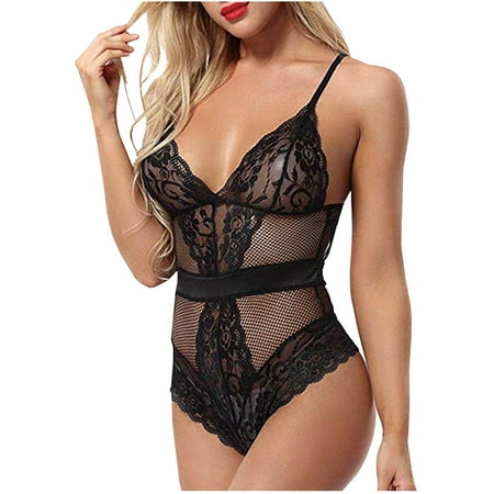 AnuirheiH Women Lingerie Sets Lace Lingerie Bodysuit V-Neck Lace Babydoll Short Jumpsuit Pajamas On Sale
AnuirheiH Women Lingerie Sets Lace Lingerie Bodysuit V-Neck Lace Babydoll Short Jumpsuit Pajamas On Sale