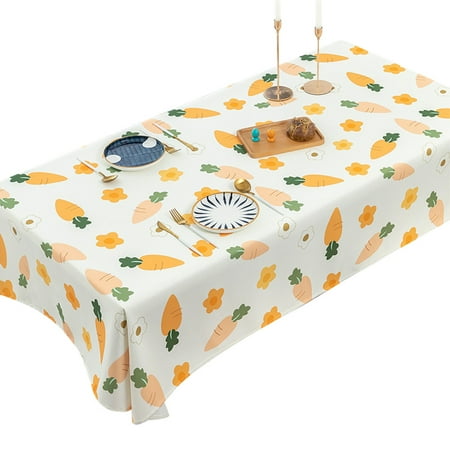 Tablecloth Carrots Water/oil resistance 110x160cm White/Orange 
Tablecloth Carrots Water/oil resistance 110x160cm White/Orange