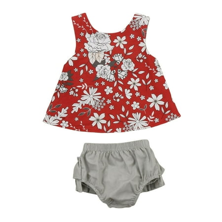 Summer 2PCS Kids Baby Girls Floral Vest Tops Shirt+Shorts Pants Clothes Outfits
