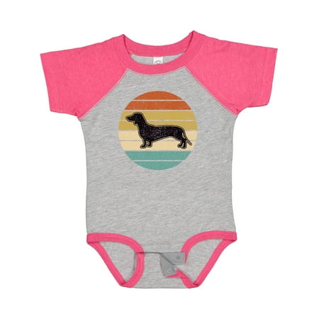Inktastic Dachshund Dog Retro Sunset Gift Baby Boy or Baby Girl Bodysuit