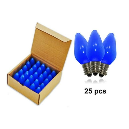 Queens of Christmas C7-SMD-RETRO-BL-F-25 C7 Frosted Dimmable SMD LED Retrofit Bulb Blue - Pack of 25
Queens of Christmas C7-SMD-RETRO-BL-F-25 C7 Frosted Dimmable SMD LED Retrofit Bulb Blue - Pack of 25