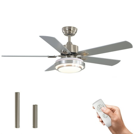 Warmiplanet Flush Mount 5-Blade Ceiling Fan with LED Lights and Remote Control 52 inch Nickel
Warmiplanet Flush Mount 5-Blade Ceiling Fan with LED Lights and Remote Control 52 inch Nickel