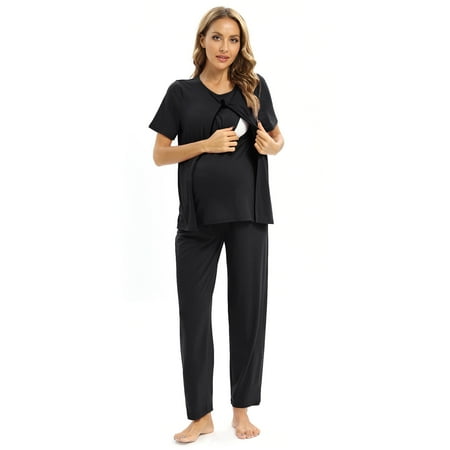 Women s Maternity Nursing Pajamas Set Zipper Breastfeeding Sleepwear Set Soft Short Sleeve Tops with Long Pants 2 Piece Pregnancy Loose Loungewear Pjs Set S-3XL
Women s Maternity Nursing Pajamas Set Zipper Breastfeeding Sleepwear Set Soft Short Sleeve Tops with Long Pants 2 Piece Pregnancy Loose Loungewear Pjs Set S-3XL