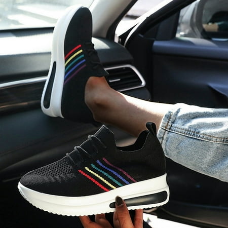 Women s Fashion Breathable Mesh Straps Thick Sole Casual Comfortable Sneakers