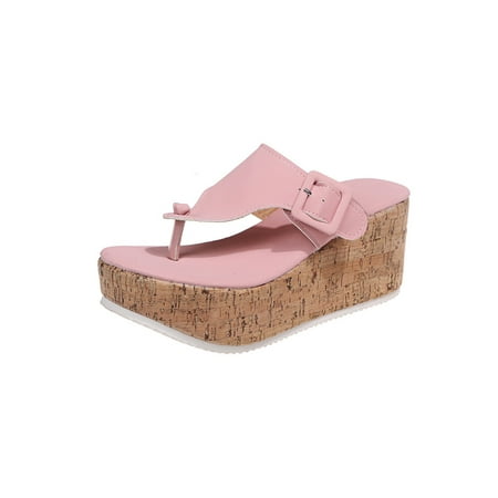 Daeful Womens Casual Shoes Summer Flip-flops Slip On Sandals Outdoor Solid Color Fashion Wedge Slides Pink 7.5
Daeful Womens Casual Shoes Summer Flip-flops Slip On Sandals Outdoor Solid Color Fashion Wedge Slides Pink 7.5