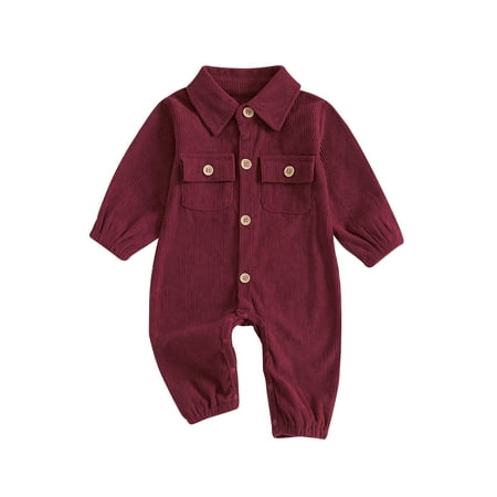 Taoocy Toddler Baby Boy Girl Fall Corduroy Jumpsuit Long Sleeve Lapel Button Down Shirt Romper
Taoocy Toddler Baby Boy Girl Fall Corduroy Jumpsuit Long Sleeve Lapel Button Down Shirt Romper