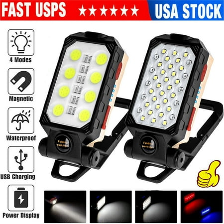 MDHAND LED Work Light Rechargeable COB LED Repair Work Flashlight Portable Foldable Inspection Lamp Waterproof Floodlight with 4 Light Modes for Car Repairing/Workshop/Garage/Camping/Emergency
MDHAND LED Work Light Rechargeable COB LED Repair Work Flashlight Portable Foldable Inspection Lamp Waterproof Floodlight with 4 Light Modes for Car Repairing/Workshop/Garage/Camping/Emergency