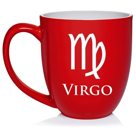 Virgo Zodiac Horoscope Ceramic Coffee Mug Tea Cup Gift (16oz Red)