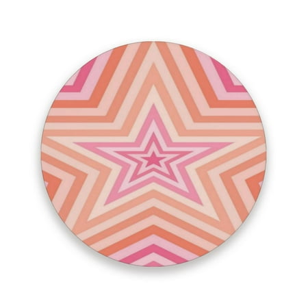 Round Coasters Modern Style Ceramic Coaster Waterproof and Durable Drink Coaster Coasters set of 4 Customizable CoastersPink and Orange Star
Round Coasters Modern Style Ceramic Coaster Waterproof and Durable Drink Coaster Coasters set of 4 Customizable CoastersPink and Orange Star