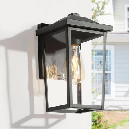 LNC Surie 12-in H Sandy Black Clear Glass Square Cage Modern/Contemporary Medium Base (E-26) Outdoor Wall Light 11.4 H
LNC Surie 12-in H Sandy Black Clear Glass Square Cage Modern/Contemporary Medium Base (E-26) Outdoor Wall Light 11.4 H