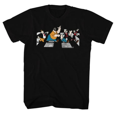 Popeye Men's Crosswalk T-shirt Black