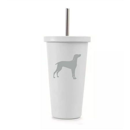 16 oz Stainless Steel Double Wall Insulated Tumbler Pool Beach Cup Travel Mug With Straw Weimaraner (White)
16 oz Stainless Steel Double Wall Insulated Tumbler Pool Beach Cup Travel Mug With Straw Weimaraner (White)