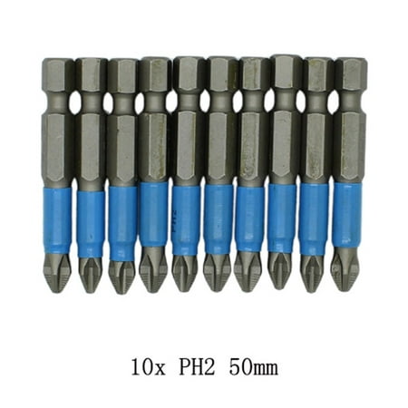 10pcs 50mm Non Slip Screwdriver Bit Magnetic Single Head PH1/PH2/PH3/PZ1/PZ2/PZ3
10pcs 50mm Non Slip Screwdriver Bit Magnetic Single Head PH1/PH2/PH3/PZ1/PZ2/PZ3