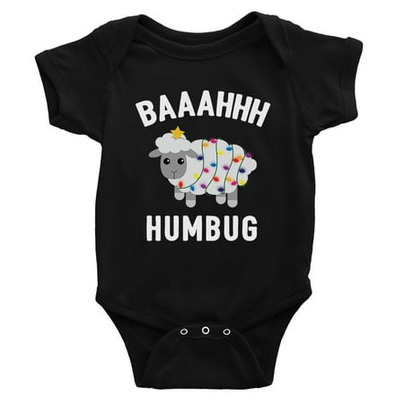 Baaahhh Humbug Cool BLACK Baby Bodysuit Holiday Gift 
Baaahhh Humbug Cool BLACK Baby Bodysuit Holiday Gift