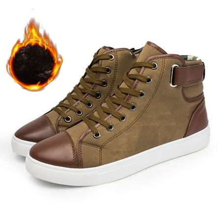 Fashion Men Casual High Top Sneakers Shoes Oxfords Leather Shoes Lace-up Autumn Winter With Velvet
Fashion Men Casual High Top Sneakers Shoes Oxfords Leather Shoes Lace-up Autumn Winter With Velvet