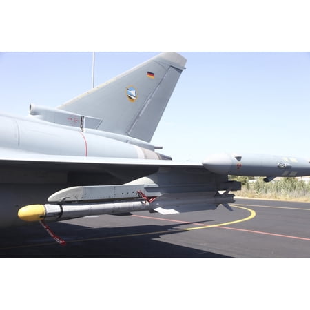 Close-up of an IRIS-T missile on a German Eurofighter Stretched Canvas - Timm ZiegenthalerStocktrek Images (18 x 12)