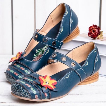 HIBRO Womens Round Heels Ethnic Style Floral Hook & Loop Single Shoes Casual Shoes
HIBRO Womens Round Heels Ethnic Style Floral Hook & Loop Single Shoes Casual Shoes