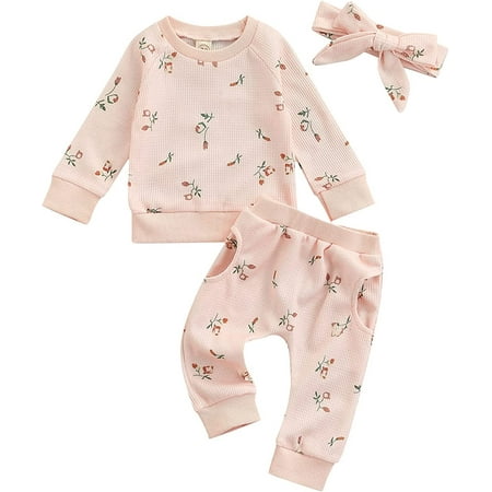 Newborn Baby Girls Clothes Long Sleeve Floral Sweatshirts Tops Pants Bow Headband 3Pcs Infant Outfits
Newborn Baby Girls Clothes Long Sleeve Floral Sweatshirts Tops Pants Bow Headband 3Pcs Infant Outfits
