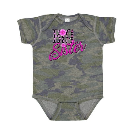 Inktastic Big Sister with Polka Dots Gift Baby Girl Bodysuit
