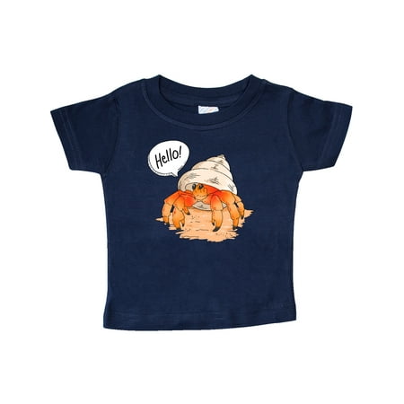 Inktastic Summer Hello Cute Hermit Crab Gift Baby Boy or Baby Girl T-Shirt