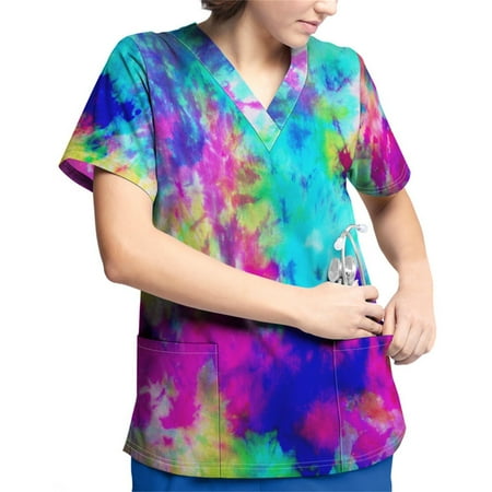 Umitay Plus Size Printed Scrub Working Uniform Tops For Women V-Neck Short Sleeve T-Shirts Workwear Tee With Pockets
Umitay Plus Size Printed Scrub Working Uniform Tops For Women V-Neck Short Sleeve T-Shirts Workwear Tee With Pockets