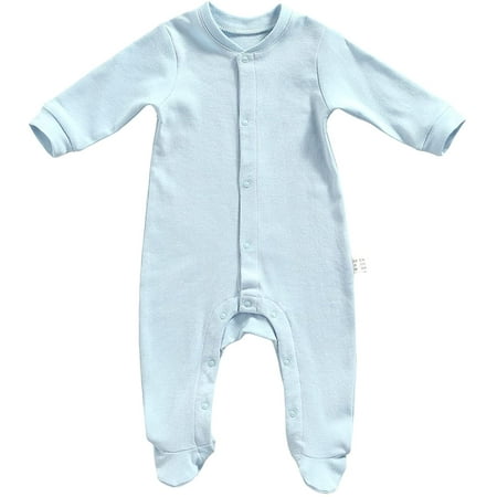 Newborn Baby Footed Romper Unisex Infant Organic Cotton Bodysuit Long Sleeve Button Down One-Piece Jumpsuit
Newborn Baby Footed Romper Unisex Infant Organic Cotton Bodysuit Long Sleeve Button Down One-Piece Jumpsuit