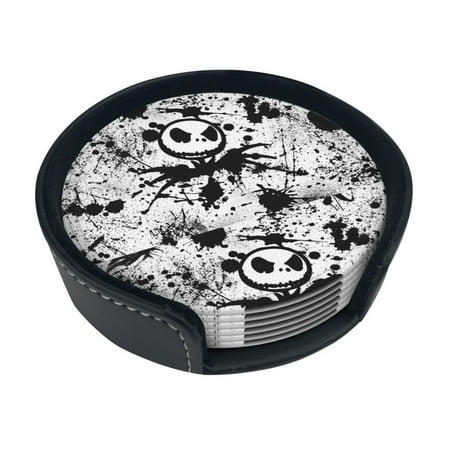 Round Pu Leather Coaster Skull Heat - Resistant Beverage Cup Mat-Fancy Decor For Kitchen Office Dining Room Table - Drink Protector 6-Slice
Round Pu Leather Coaster Skull Heat - Resistant Beverage Cup Mat-Fancy Decor For Kitchen Office Dining Room Table - Drink Protector 6-Slice