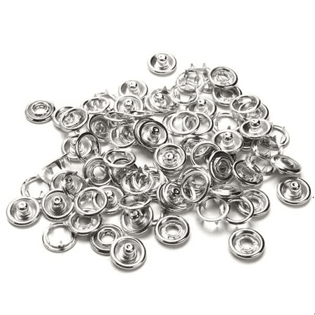 50 Sets Prong Snap Button Prong Press Button Ring Studs Fasteners