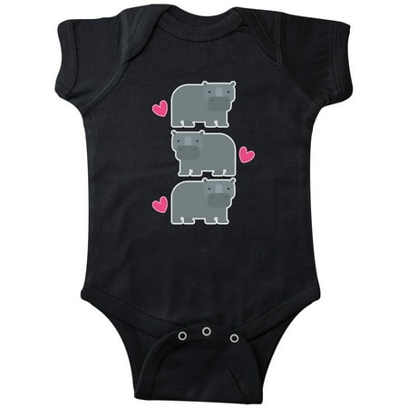 Inktastic Hippo Cute Hippotamus Animals Gift Baby Girl Bodysuit