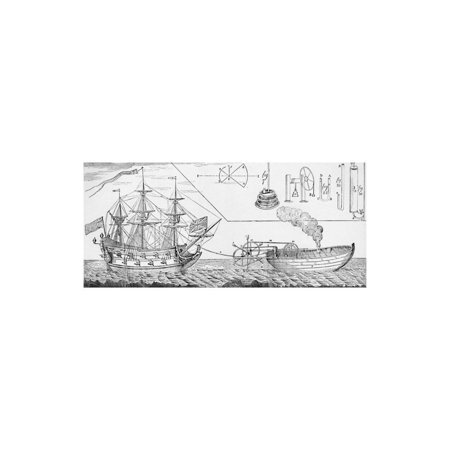 'Jonathan Hulls's Steam Tug Boat', 1736, (1904) Print Wall Art