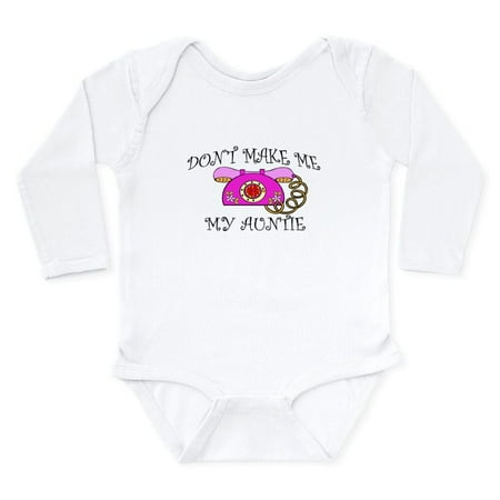 CafePress - Don t Make Me Call My Auntie Body Suit - Long Sleeve Infant Bodysuit
CafePress - Don t Make Me Call My Auntie Body Suit - Long Sleeve Infant Bodysuit