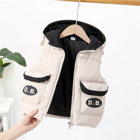 Child Baby Boys Girls Sleeveless Patchwork Letter Winter Solid Coats Hooded Jacket Vest Outwear for Kids
Child Baby Boys Girls Sleeveless Patchwork Letter Winter Solid Coats Hooded Jacket Vest Outwear for Kids