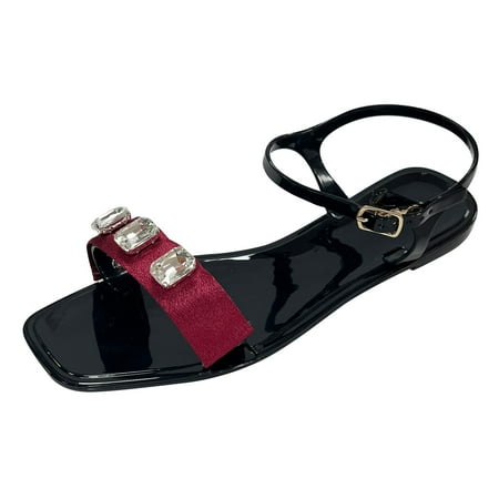 SEMIMAY Sandals Toe Diamond Casual Summer Women Fashion Flat Sandals Bright Sandals Fashion Open Shoes Women s sandals
SEMIMAY Sandals Toe Diamond Casual Summer Women Fashion Flat Sandals Bright Sandals Fashion Open Shoes Women s sandals
