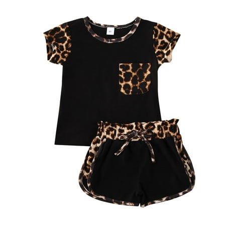 Mioliknya Baby Girls Leopard Print Clothes Set O-neck Tops with Pocket Drawstring Shorts
Mioliknya Baby Girls Leopard Print Clothes Set O-neck Tops with Pocket Drawstring Shorts