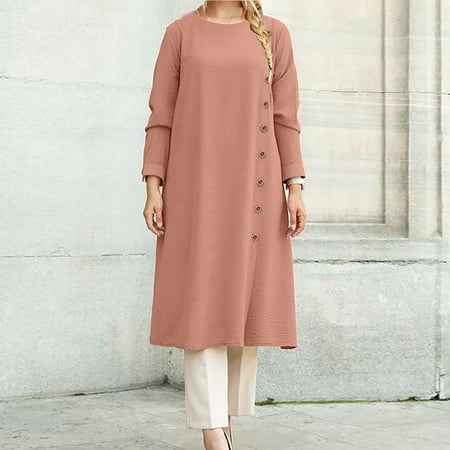 Tawop Women s Fashion Casual Long Sleeve Solid Color Comfortable Button Decoration Sweatshirt Dress Long Sleeve Round-Neck Dress Low Heel Dress Shoes
Tawop Women s Fashion Casual Long Sleeve Solid Color Comfortable Button Decoration Sweatshirt Dress Long Sleeve Round-Neck Dress Low Heel Dress Shoes